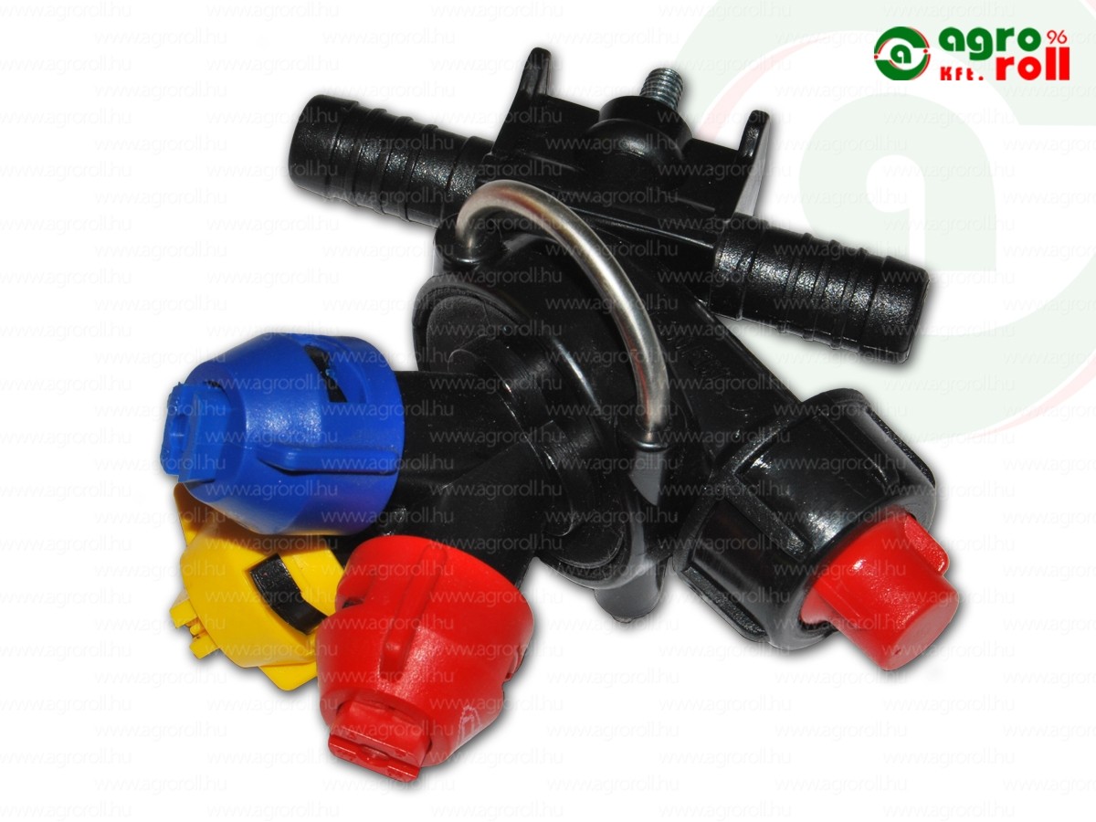 Szórófej 3-állású L szilikonos membránzáras csőcsatlakozású Lengyel ARAG (nagysapkás)